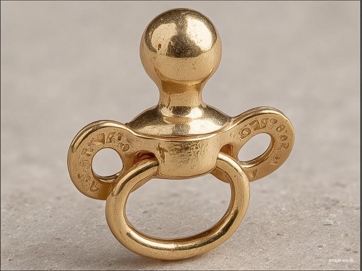 Gold pacifier