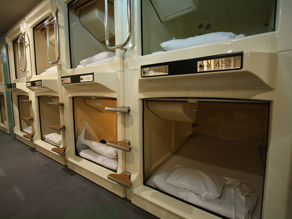 These capsule hotels