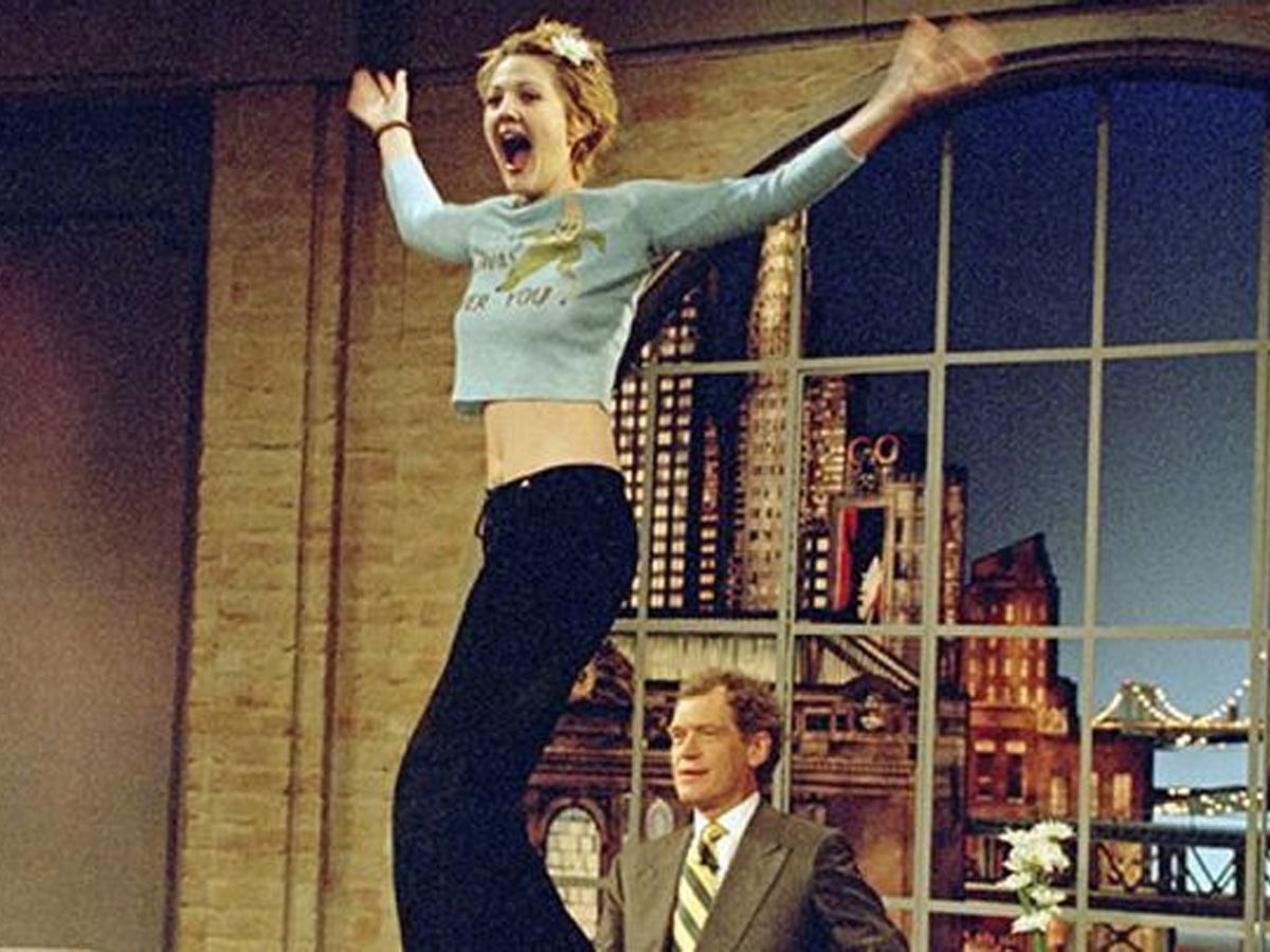 Drew Barrymore Gives David Letterman a Show