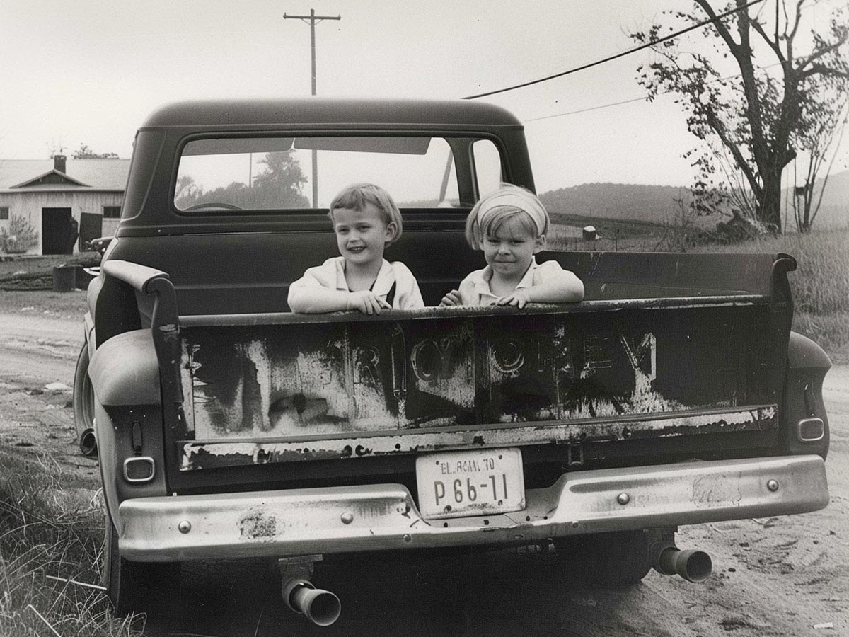 Kids Rode in the Back of the Truck