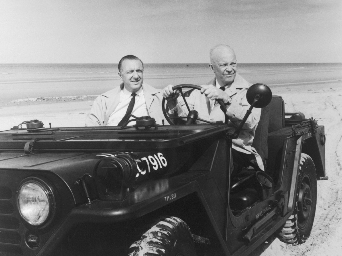 Dwight Eisenhower and Walter Cronkite 