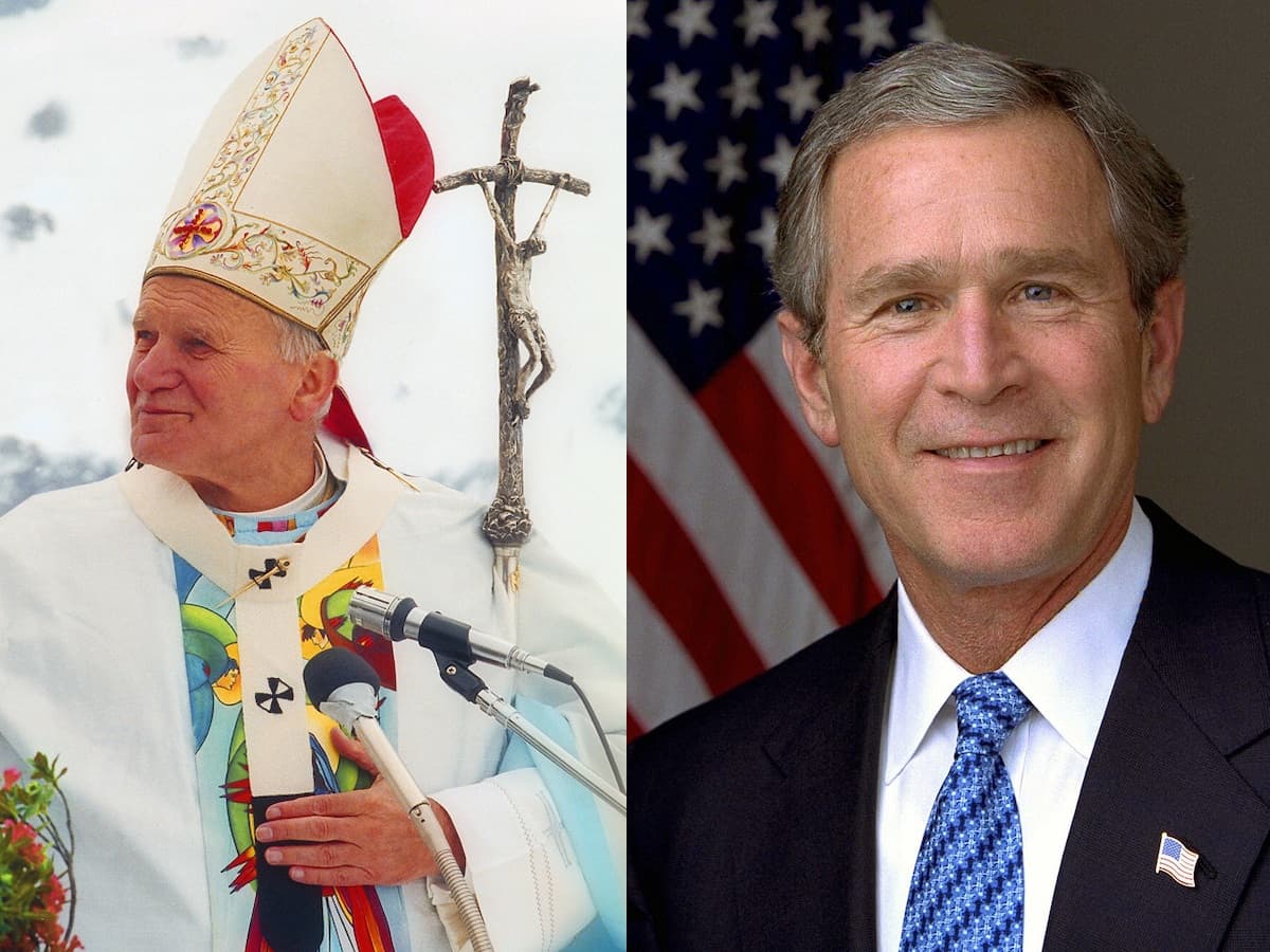 John Paul II vs. George W. Bush
