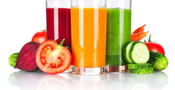 Three glasses of juice for a cleanse