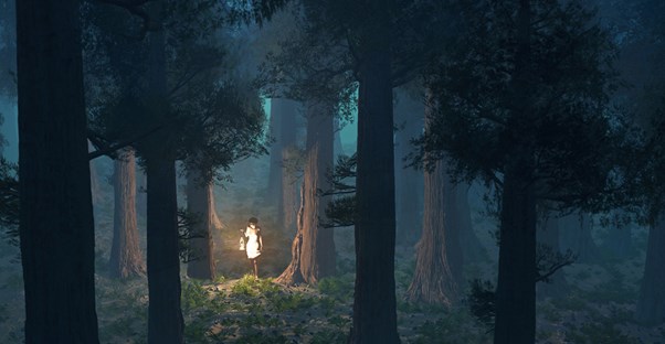 An image of a magical forest.