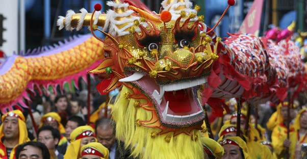 A Chinese New Year dragon.