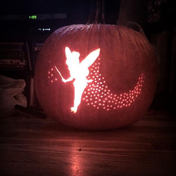 tinkerbell silhouette pumpkin