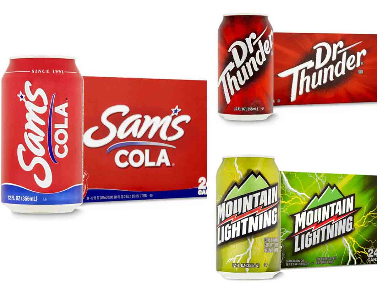Pick 1 Great Value Soda Pop 12 Pack: Dr. Thunder, Sam's Cola & More Soft  Drink