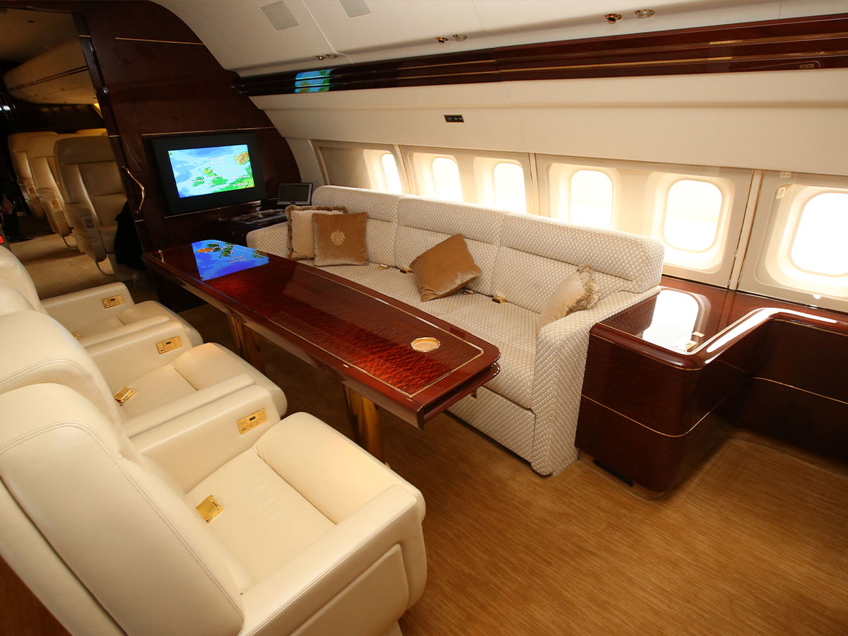 Trump Force One's Dining Room