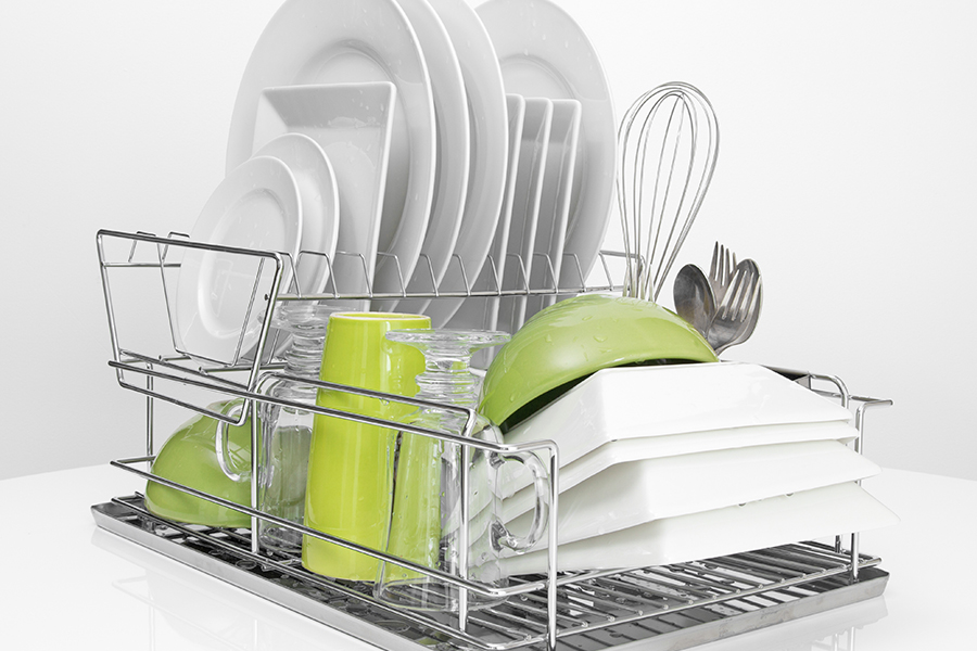 Let your dishes air dry. 