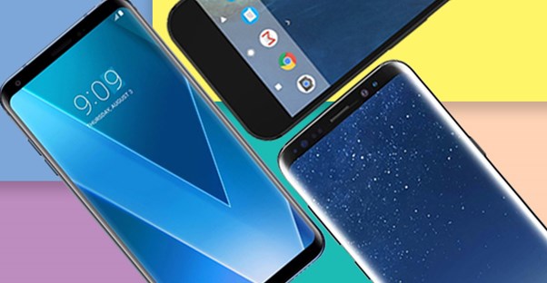 google pixel 2 samsung galaxy s8 and lg v30 smartphones