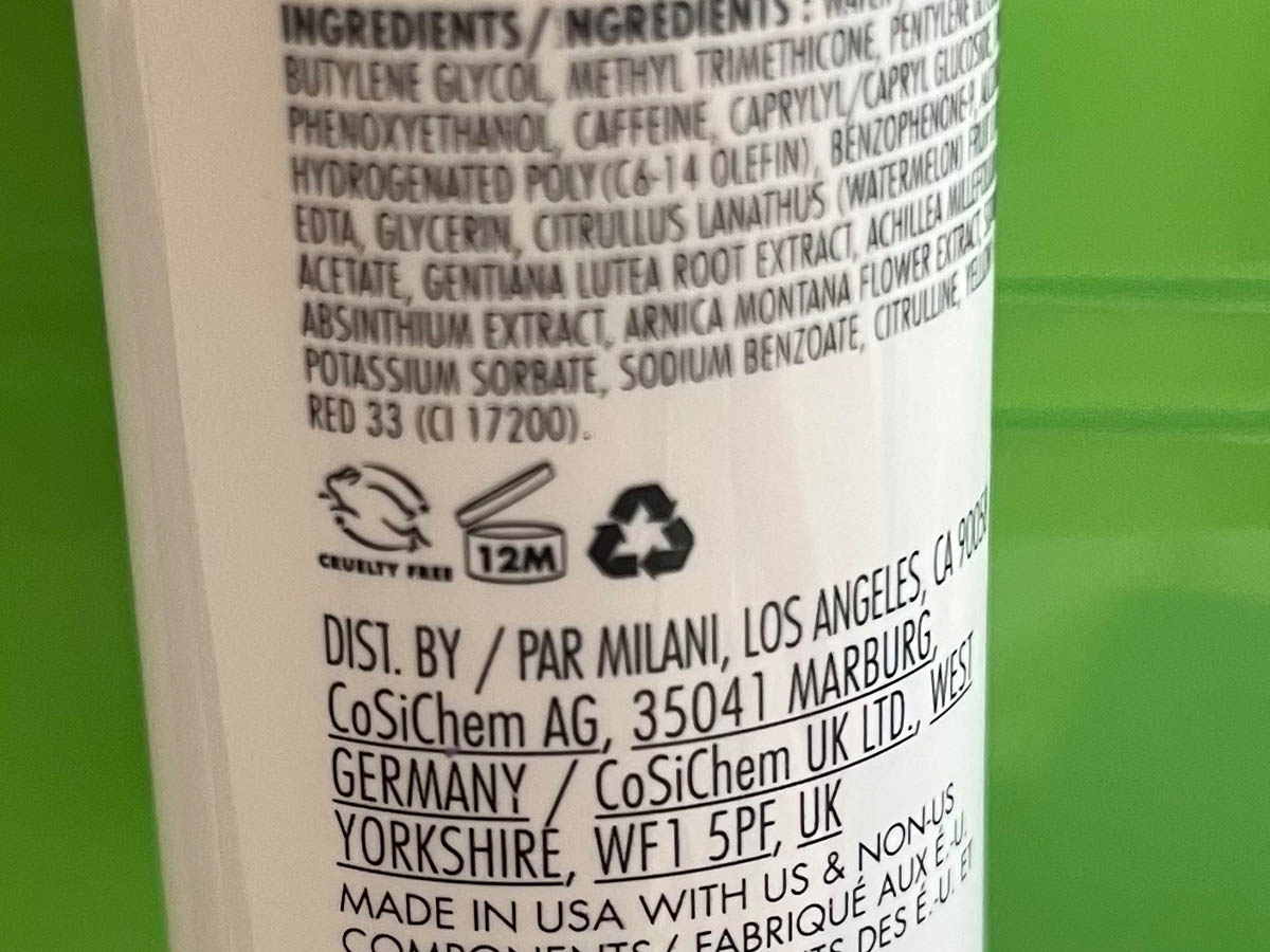 The Number on Cosmetic Bottles