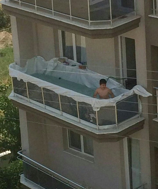 Or a Pool Party on the Balcony