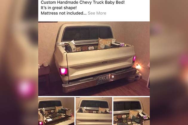 Custom Handmade Chevy Truck Baby Bed
