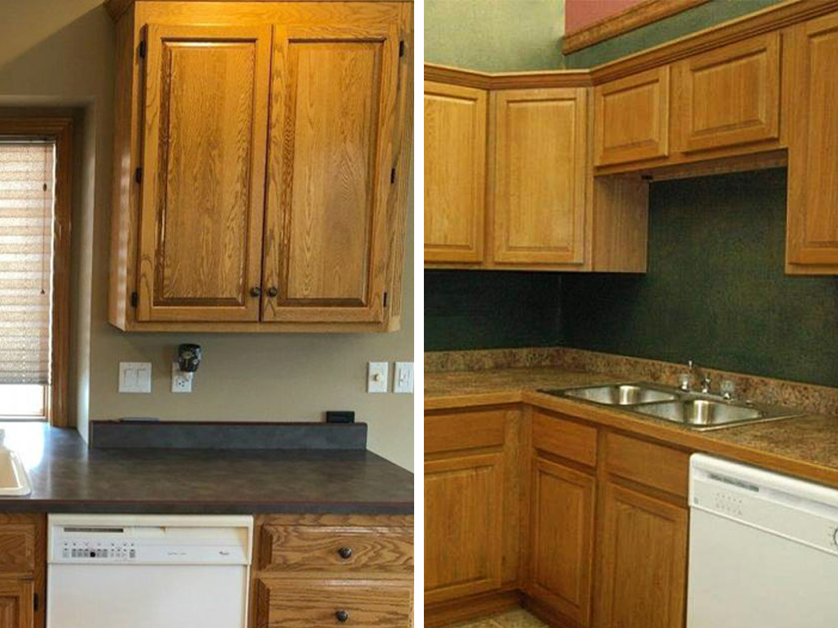 1991: Oak Cabinets