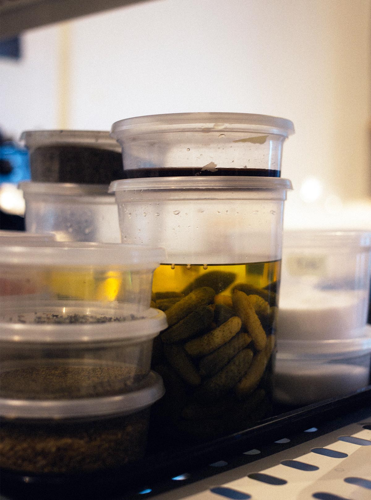 Toss your old containers. 