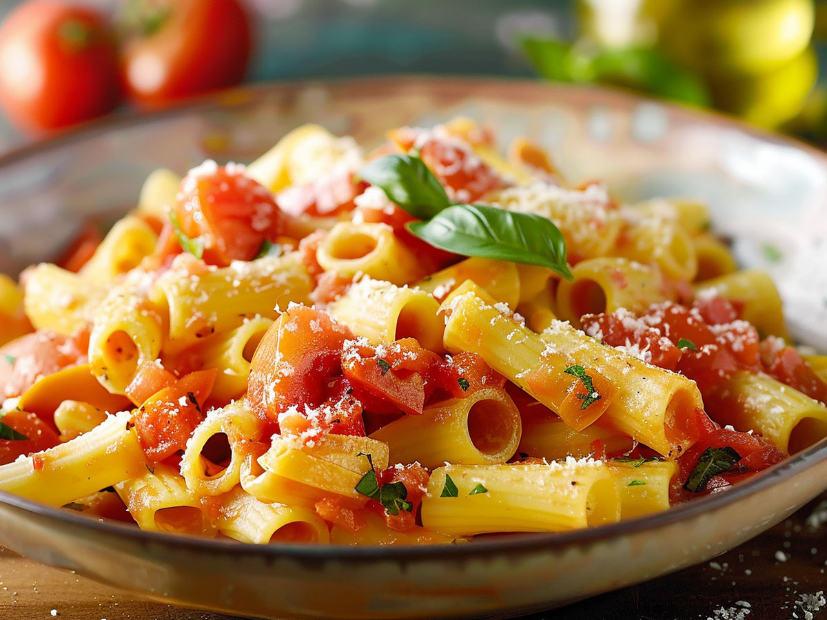 Pasta with Fresh Tomato Sauce 