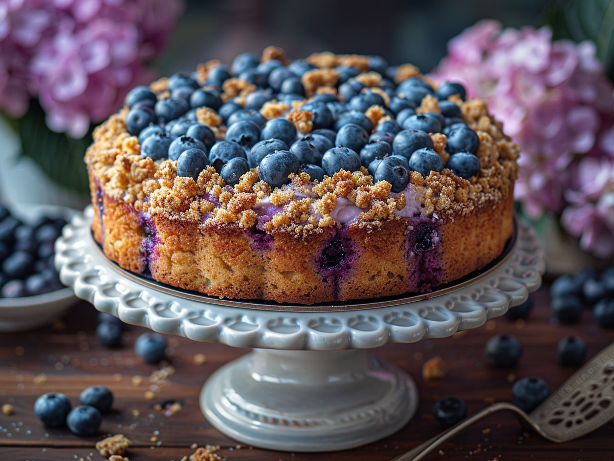Sugar Free Blueberry Coffee Cake
