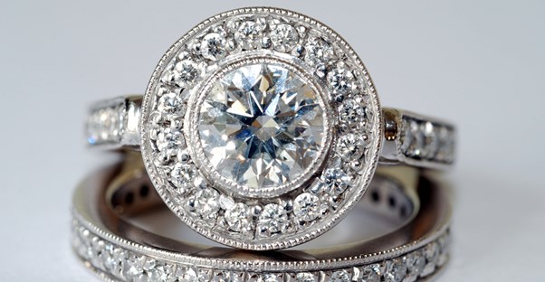 A engagement sparkling after being cleaned at home