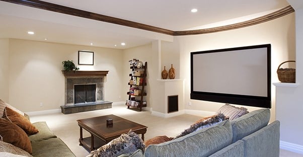 A home theater created on a budget