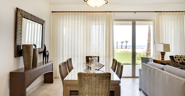 Window treatments for a sliding glass door
