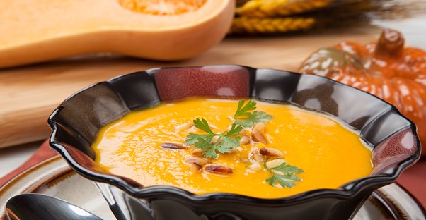 A healthy soup made for thanksgiving dinner