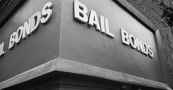 big bail bonds sign on side of building