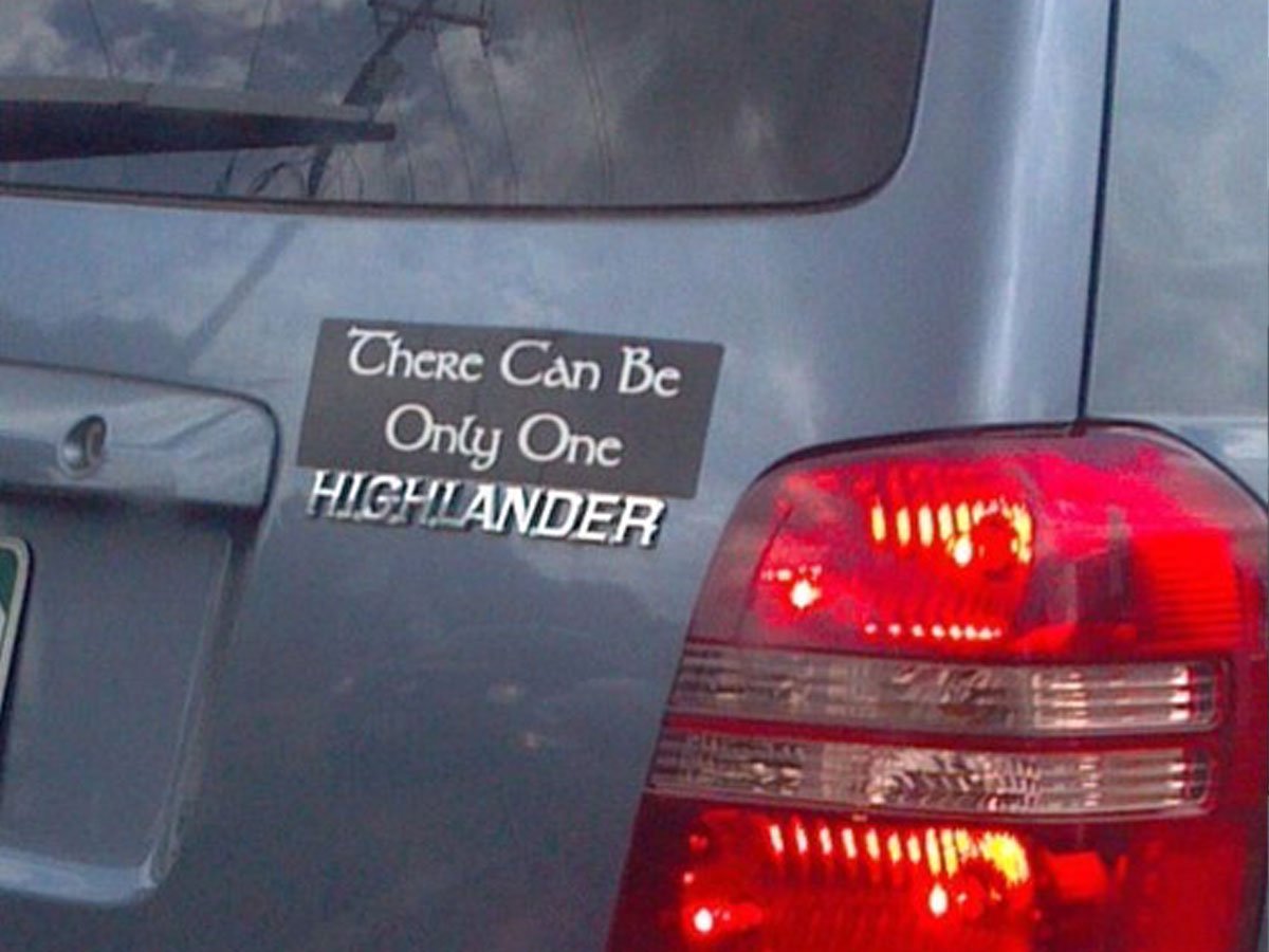 An Immortal Bumper Sticker