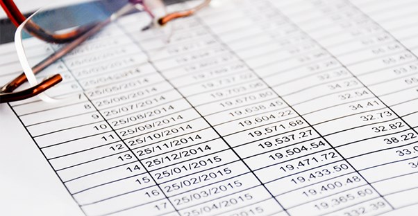 Spreadsheet showing a breakdown of an installment loan