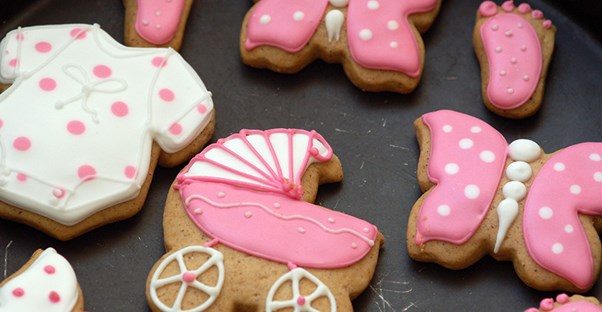 cookies shaped like baby items