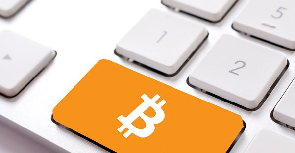Keyboard key that shows the bitcoin symbol