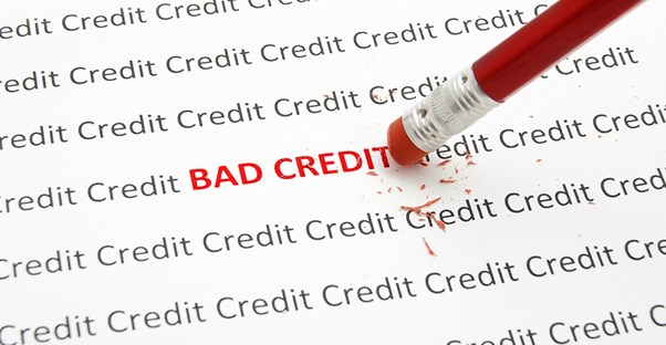 Red pencil erasing bad credit