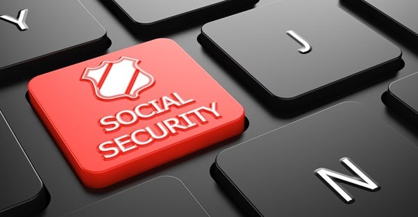 Red computer button for accessing the advantages of social security disability