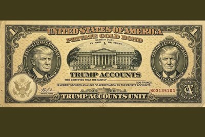 a fake bond bill to illustrate a trump account