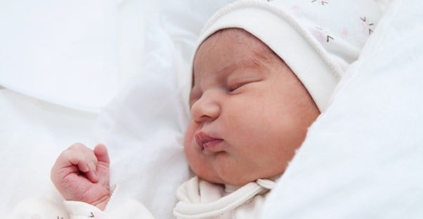 Newborn baby fistpumps