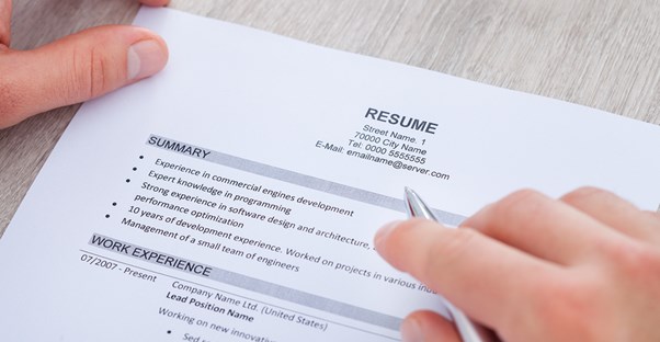 Example of a resume summary