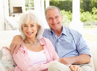 A retired couple enjoys a sunny day together