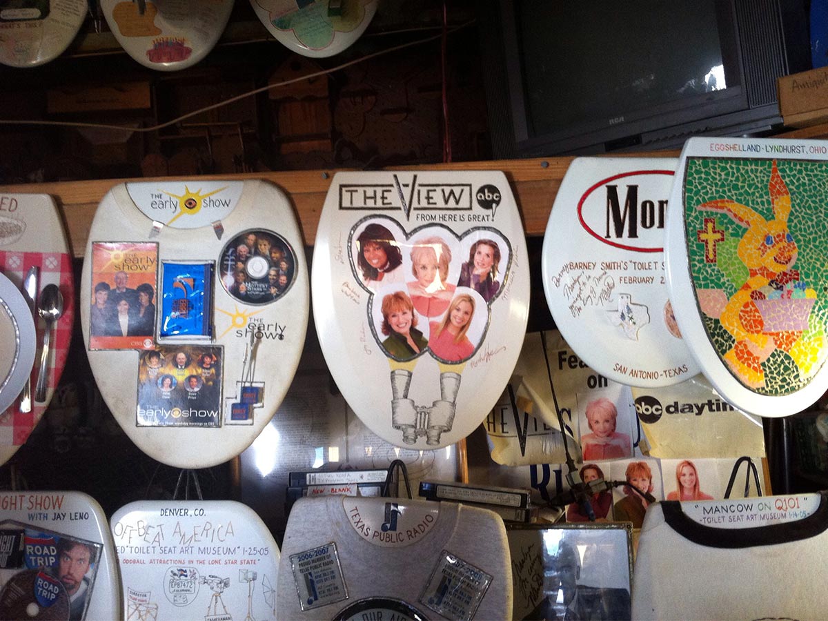 Barney Smith's Toilet Seat Art Museum—Alamo Heights, TX