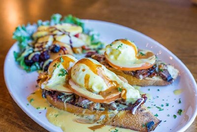 a delicious meal at a brunch spot in oklahoma