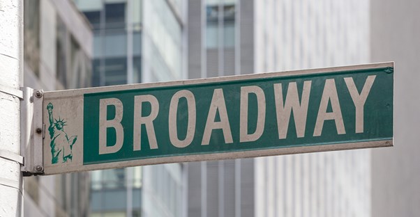 a street sign showing broadway in new york city
