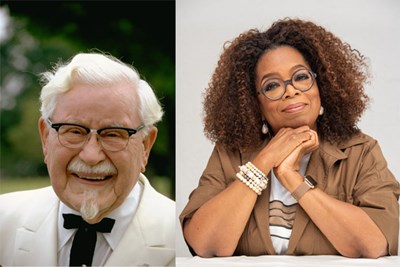 Colonel Sanders and Oprah Winfrey