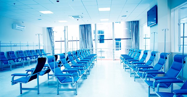 A dialysis waiting room