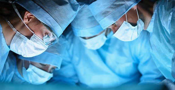 Doctors performing angioplasty
