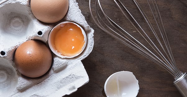 raw eggs to represent foods that commonly carry salmonella