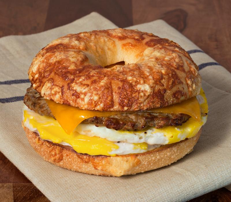 Einstein Bros.: Turkey Sausage and Cheese Bagel