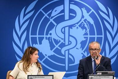 the WHO having a press conference about the Russian lab incident