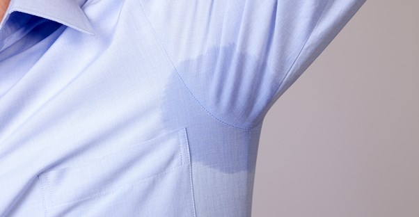 A man in need of excessive sweating treatments